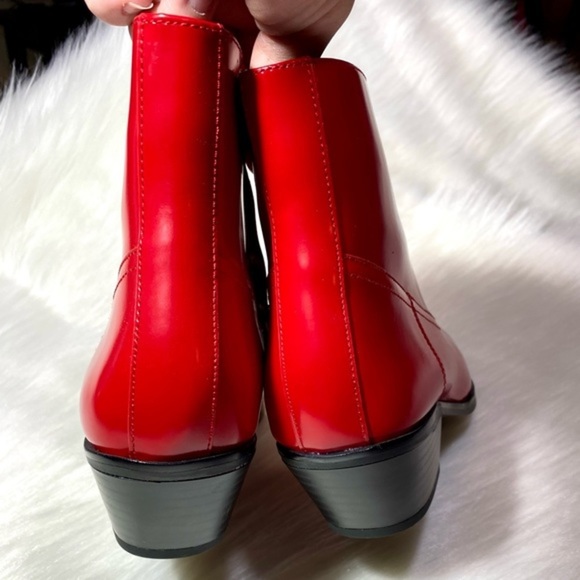 NWT CK Leather Ankle Boots Western Booties Vintage - Picture 8 of 8